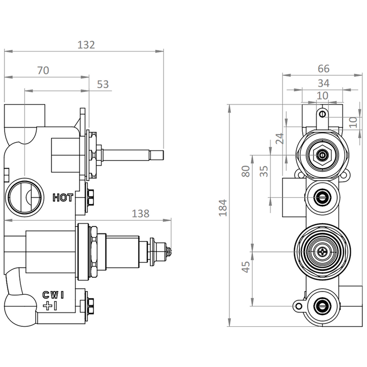 Crosswater MPRO Design Shower Set 3 with Fixed Head & Handset in Brushed Brass