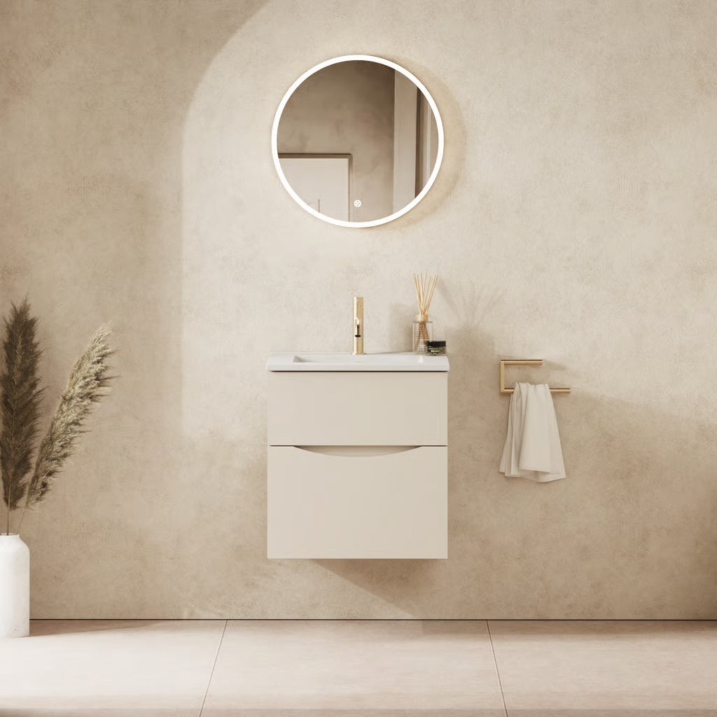 Crosswater Glide II 500mm Vanity Unit With Cast Mineral Marble Basin