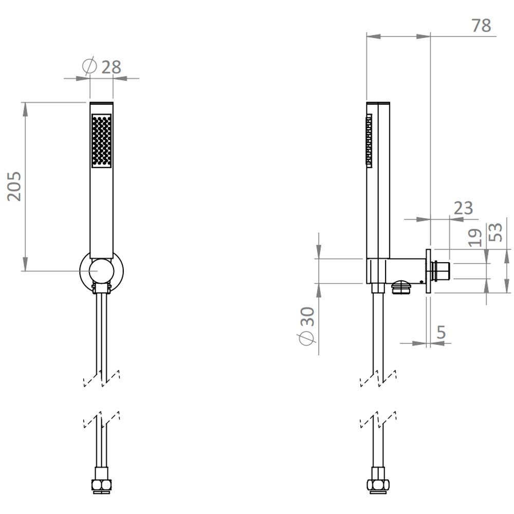 Crosswater MPRO Design Shower Set 3 with Fixed Head & Handset in Brushed Brass
