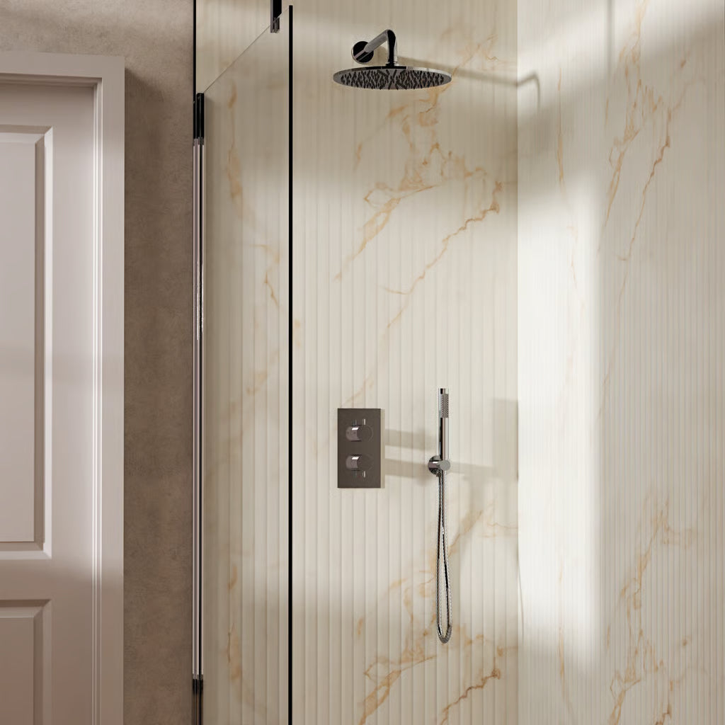 Crosswater MPRO Design Shower Set 3 with Fixed Head & Handset in Chrome