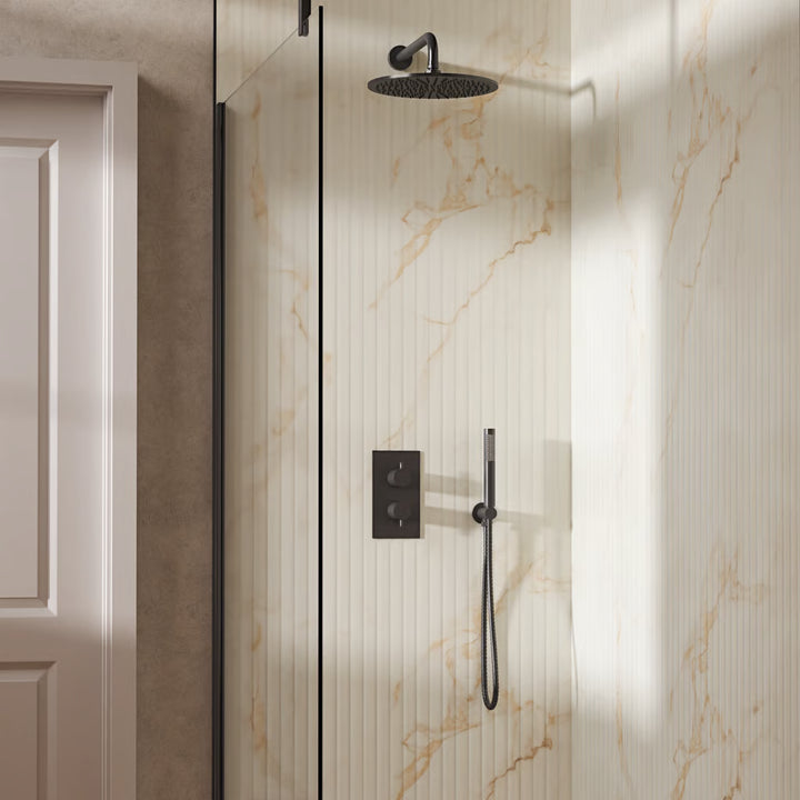 Crosswater MPRO Design Shower Set 3 with Fixed Head & Handset in Slate