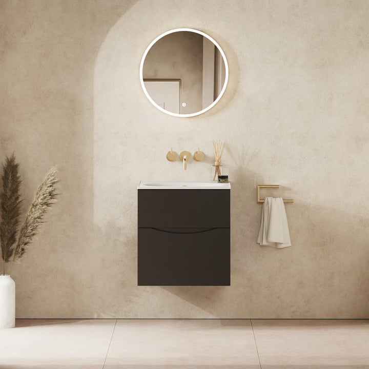 Crosswater Glide II 500mm Vanity Unit With Cast Mineral Marble Basin