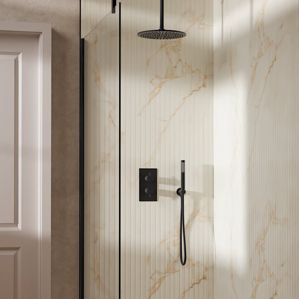 Crosswater MPRO Design Shower Set 3 with Fixed Head & Handset in Matt Black