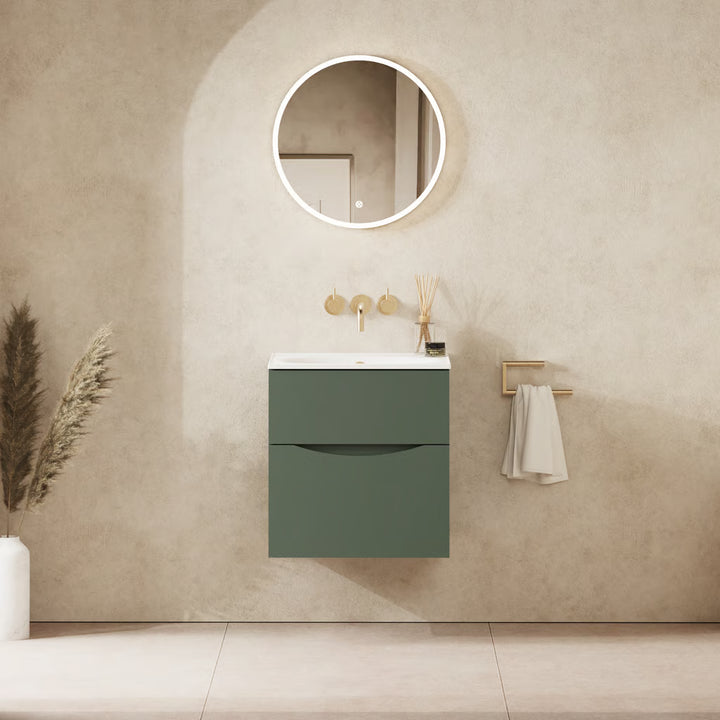 Crosswater Glide II 500mm Vanity Unit With Cast Mineral Marble Basin