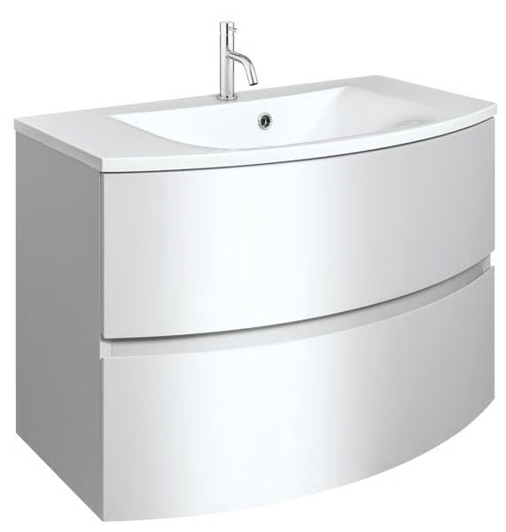 Crosswater Svelte 800mm Vanity Unit & Cast Mineral Marble Basin