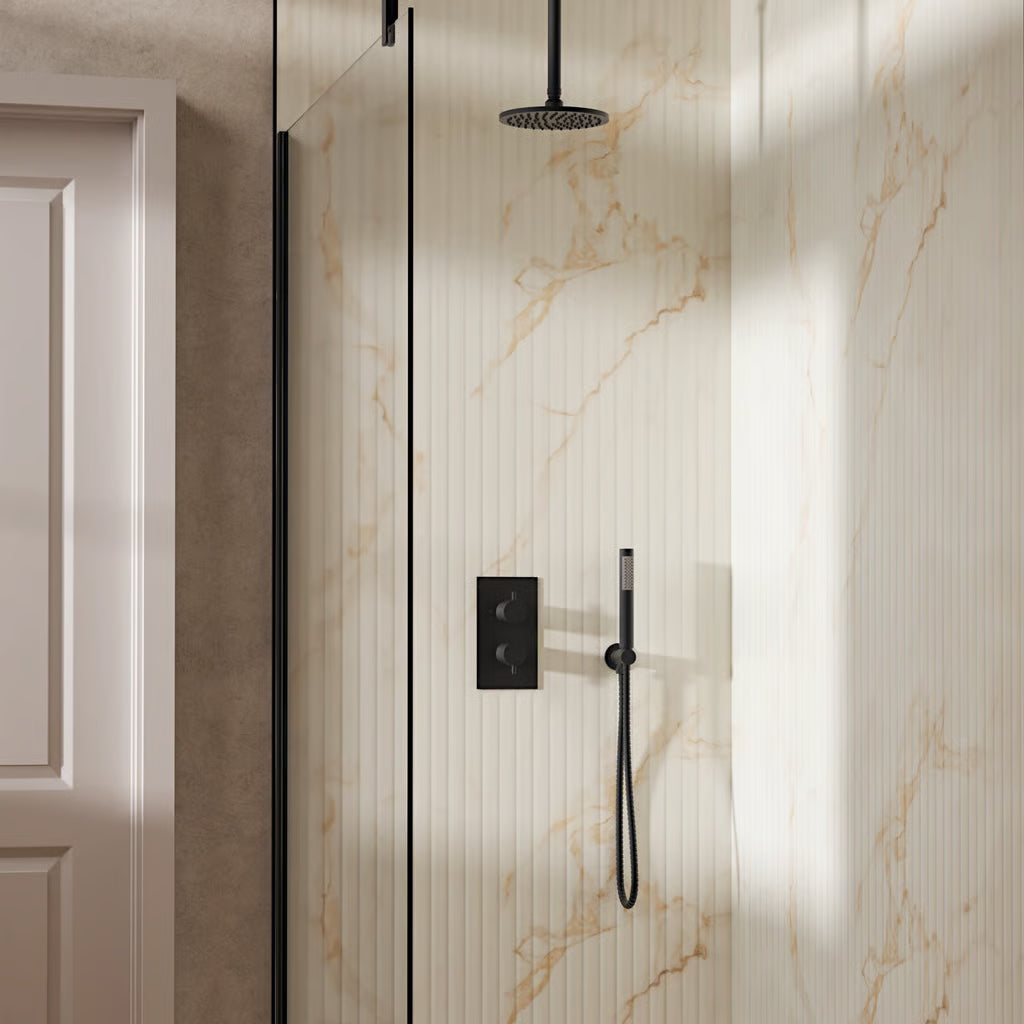 Crosswater MPRO Design Shower Set 3 with Fixed Head & Handset in Matt Black