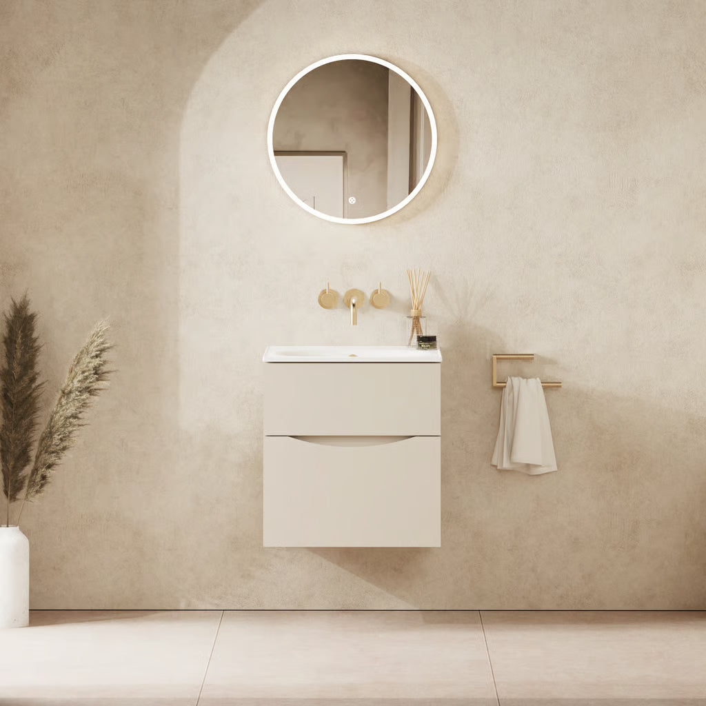 Crosswater Glide II 500mm Vanity Unit With Cast Mineral Marble Basin