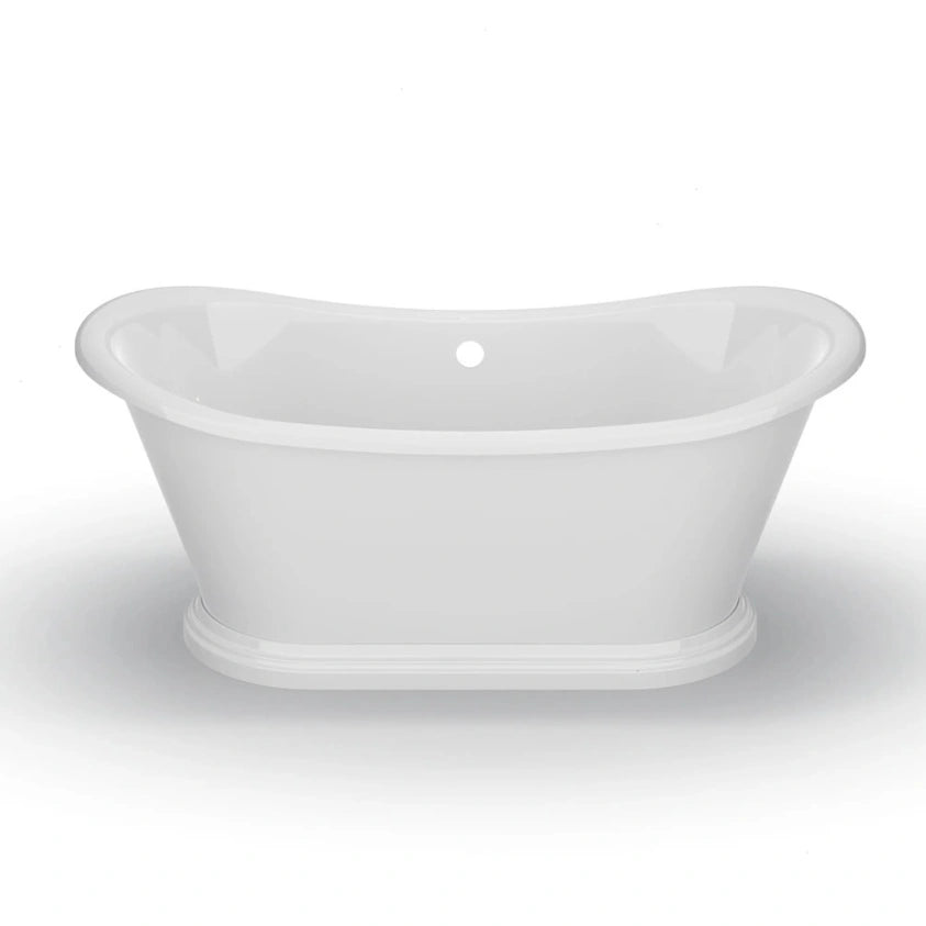 Waters Darcy 1660mm Freestanding Boat Bath White