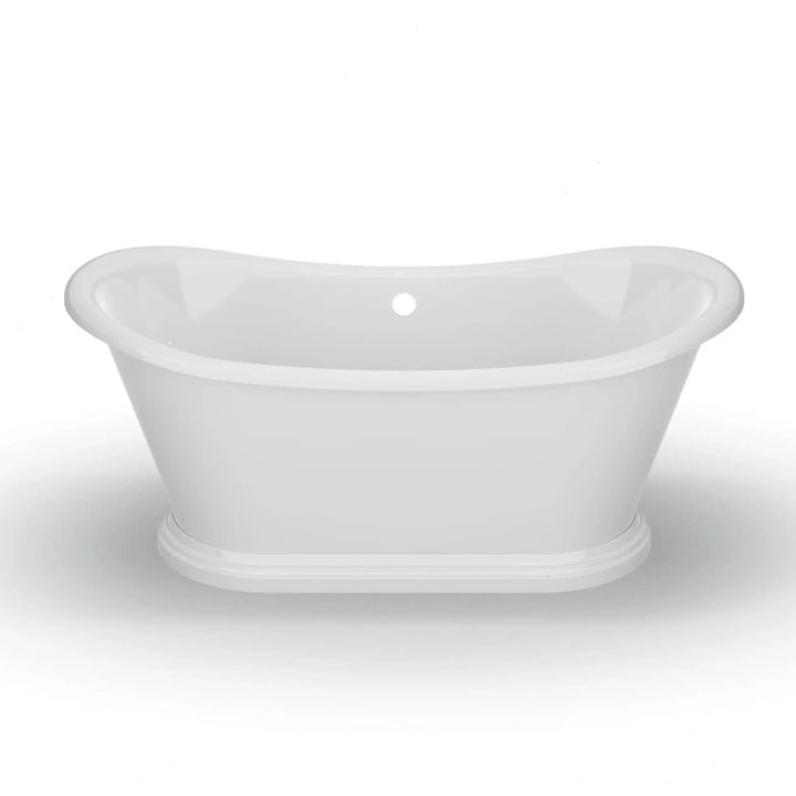 Waters Darcy 1660mm Freestanding Boat Bath White