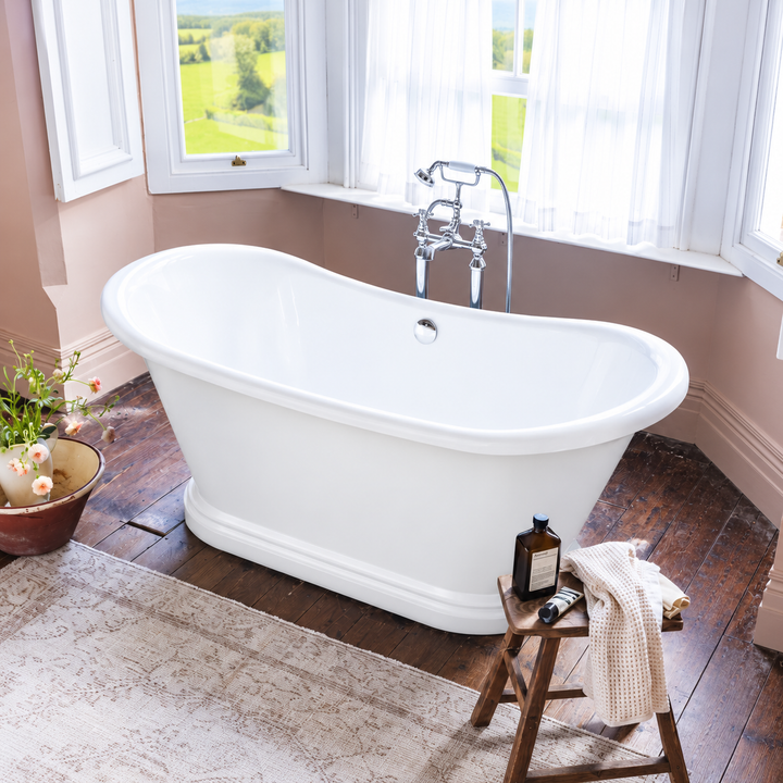 Waters Darcy 1820mm Freestanding Boat Bath White
