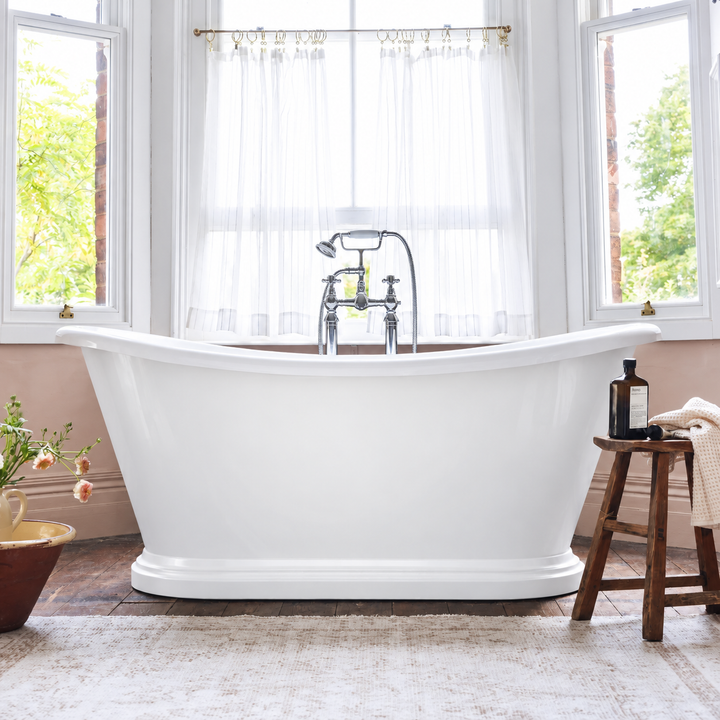 Waters Darcy 1820mm Freestanding Boat Bath White