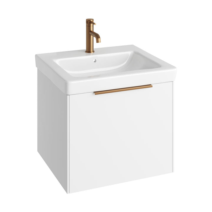 Abacus S3 Concepts Matt White 600mm Basin & Vanity Unit