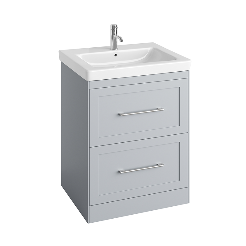 Abacus Concept Shaker Stone Grey 600mm Basin & Vanity Unit
