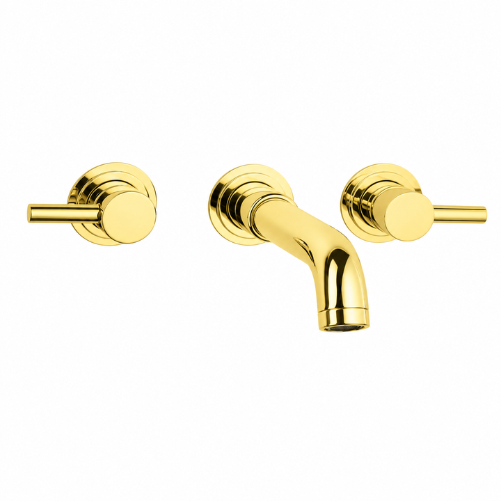 Swadling Absolute Wall Mounted Basin Mixer Tap With Curved Spout