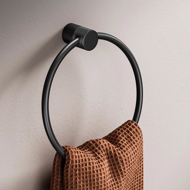 HiB Zepto Towel Ring Black