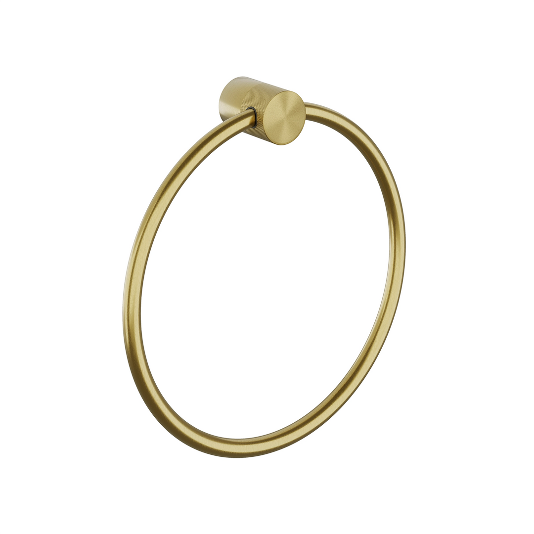 HiB Zepto Towel Ring Brushed Brass