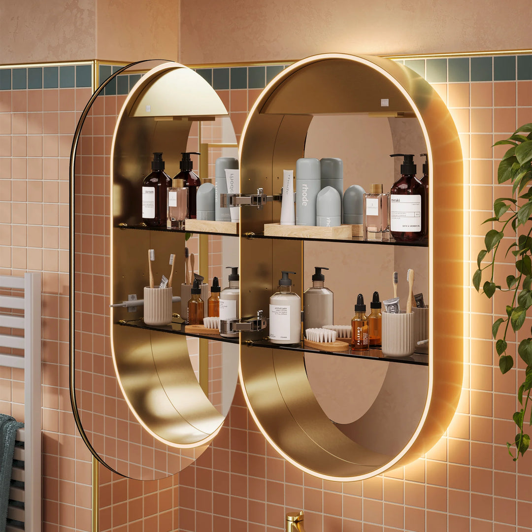 HiB Romana Pill LED Mirror Cabinet