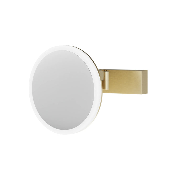 HiB Cirque Illuminated Magnifying Mirror Brushed Brass