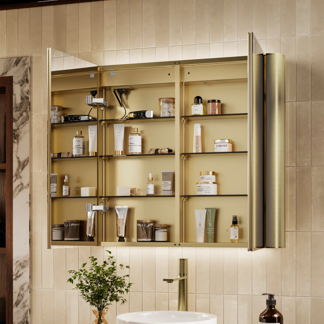 HiB Bastille Mesh LED Mirror Cabinet