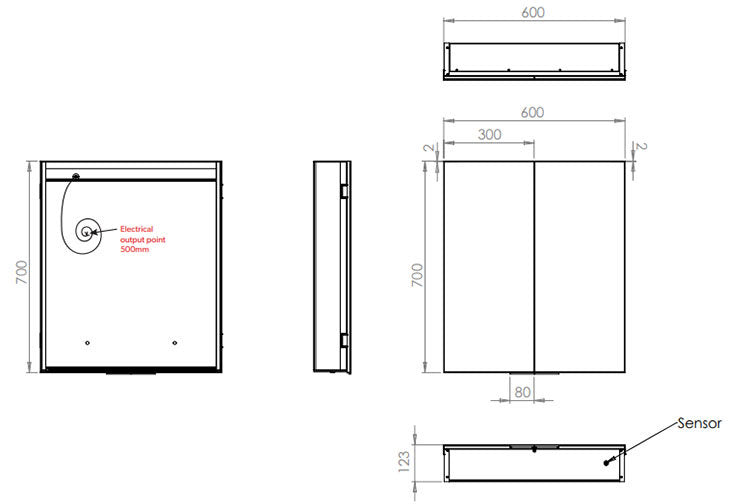 HIB Ether 60 Ambient LED Bathroom Cabinet