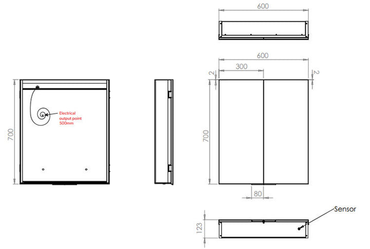 HIB Ether 60 Ambient LED Bathroom Cabinet