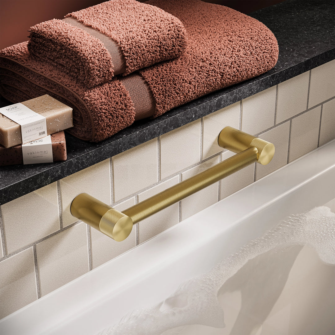 HiB Zepto Grab Bar Brushed Brass