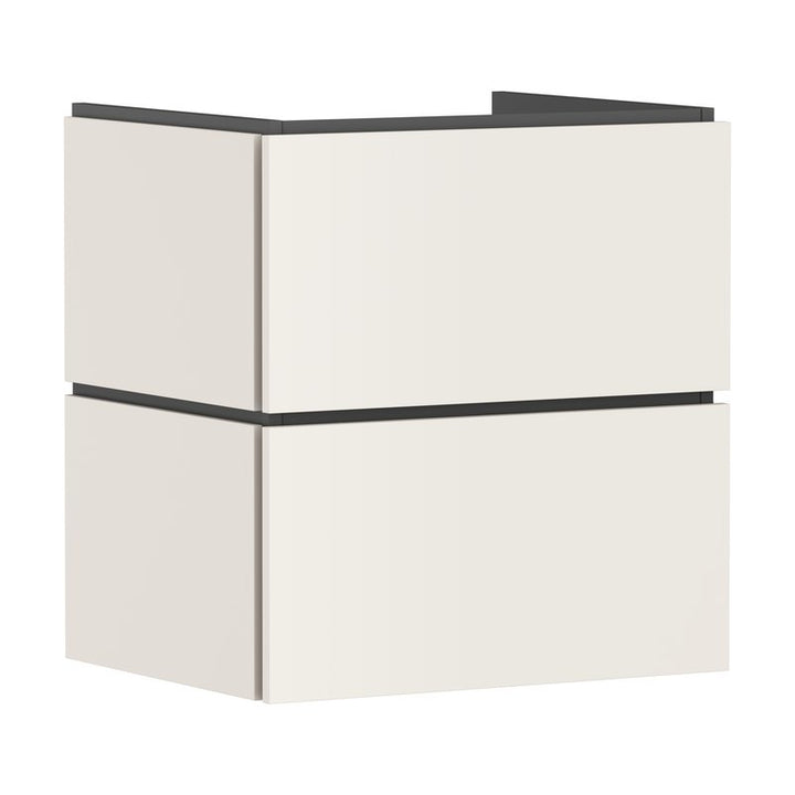 Hansgrohe Xilesa E 600mmn Sand Matt Beige Two Drawer Vanity Unit with Basin