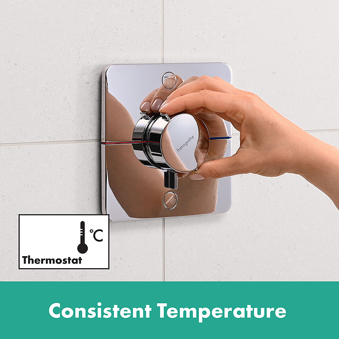 Hansgrohe ShowerSelect Comfort Q Thermostat for Concealed Installation for 2 Outlets Chrome