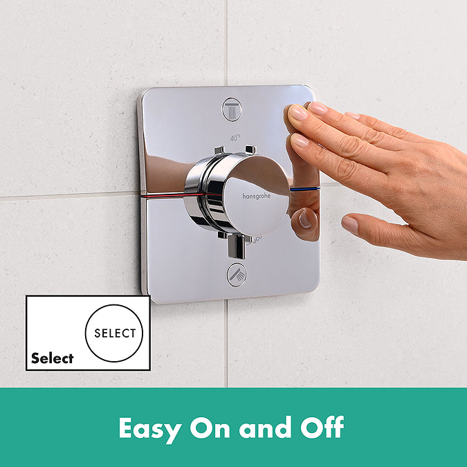 Hansgrohe ShowerSelect Comfort Q Thermostat for Concealed Installation for 2 Outlets Chrome