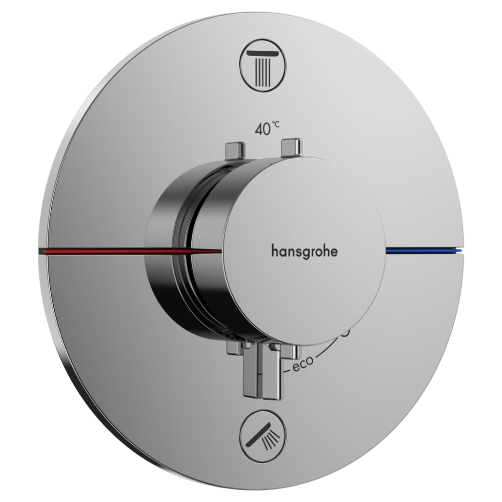 Hansgrohe ShowerSelect Comfort S Thermostat for Concealed Installation for 2 Outlets Chrome