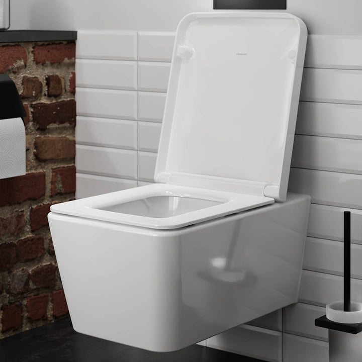 Hansgrohe EluPura Q Wall Mounted AquaFall Flush Toilet & Soft Close Seat