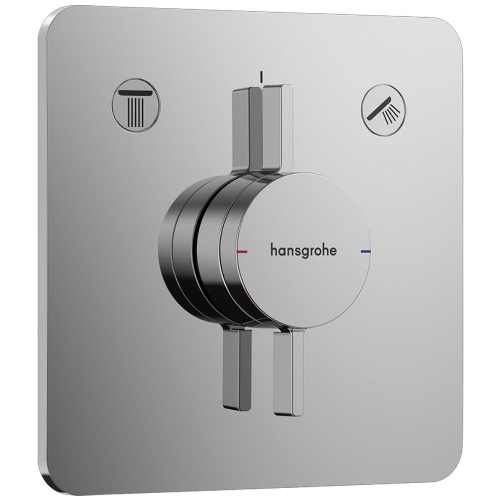 Hansgrohe DuoTurn Q Manual Shower Valve for Concealed Installation for 2 Outlets Chrome
