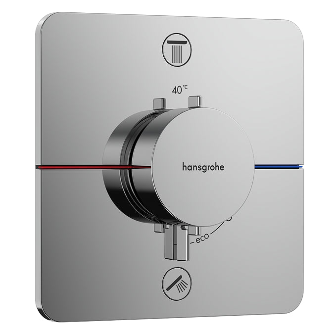 Hansgrohe ShowerSelect Comfort Q Thermostat for Concealed Installation for 2 Outlets Chrome