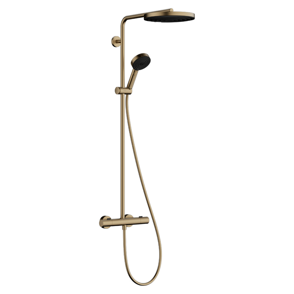 Hansgrohe Pulsify S Puro Showerpipe 260 with Thermostatic Shower Mixer Brushed Bronze