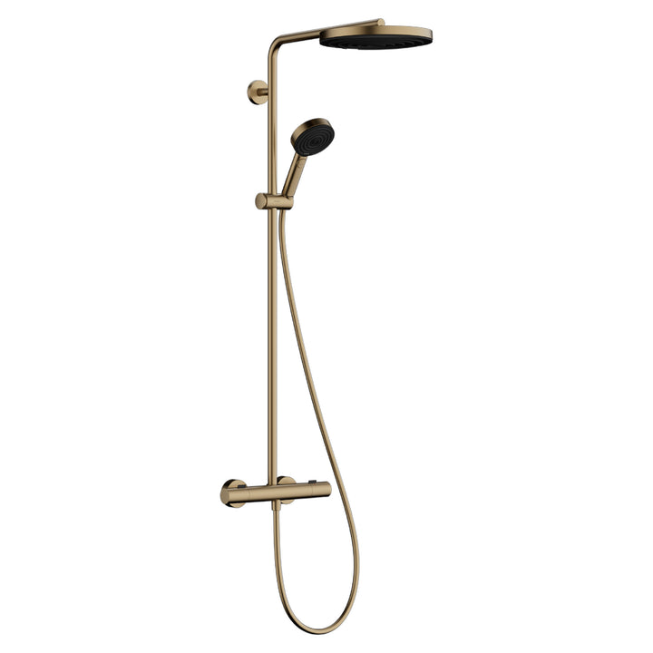 Hansgrohe Pulsify S Puro Showerpipe 260 with Thermostatic Shower Mixer Brushed Bronze