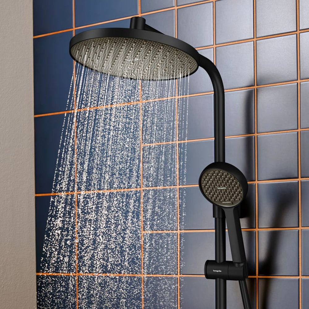 Hansgrohe Activera S Showerpipe 240 1jet EcoSmart Matt Black
