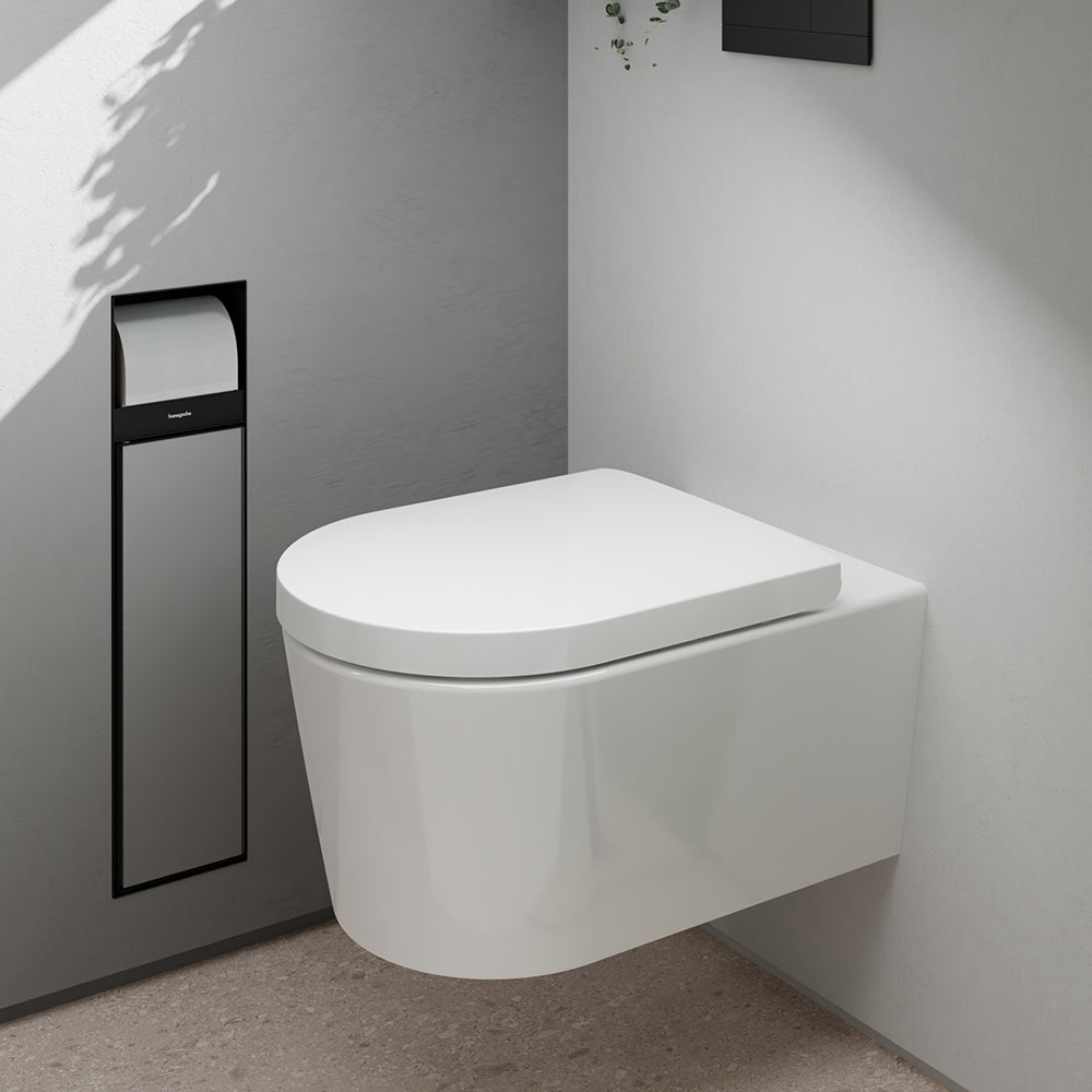 Hansgrohe EluPura S Wall Mounted AquaFall Flush Toilet & Soft Close Seat