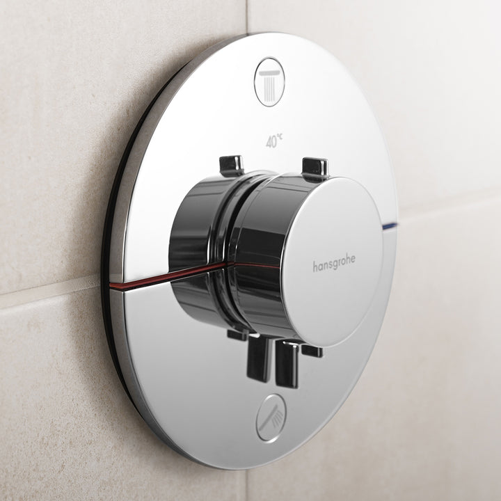 Hansgrohe ShowerSelect Comfort S Thermostat for Concealed Installation for 2 Outlets Chrome