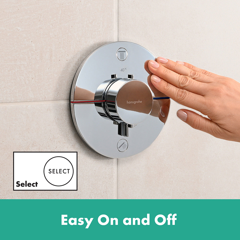 Hansgrohe ShowerSelect Comfort S Thermostat for Concealed Installation for 2 Outlets Chrome