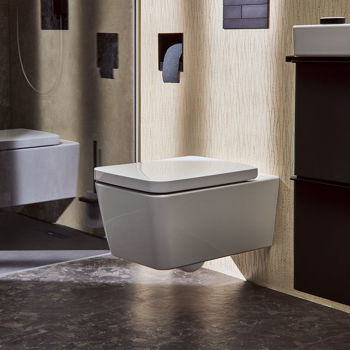 Hansgrohe EluPura Q Wall Mounted AquaFall Flush Toilet & Soft Close Seat