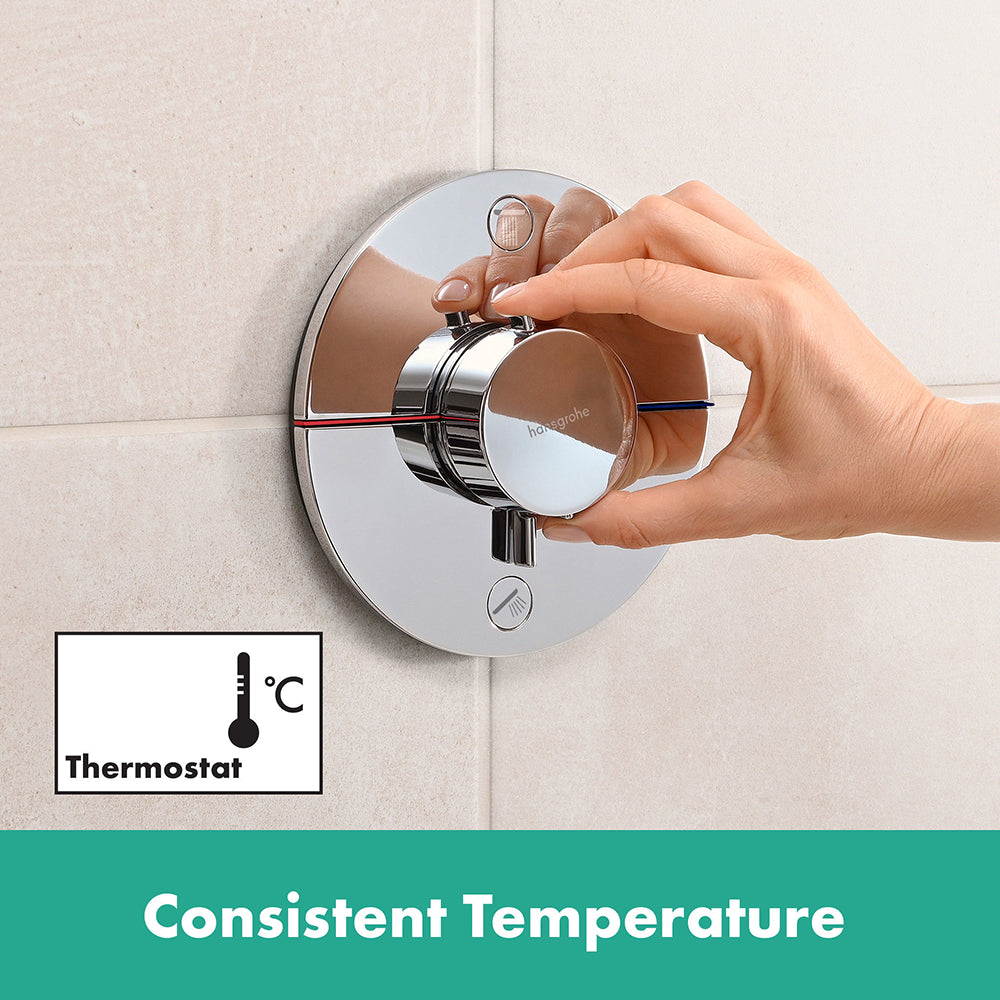 Hansgrohe ShowerSelect Comfort S Thermostat for Concealed Installation for 2 Outlets Chrome