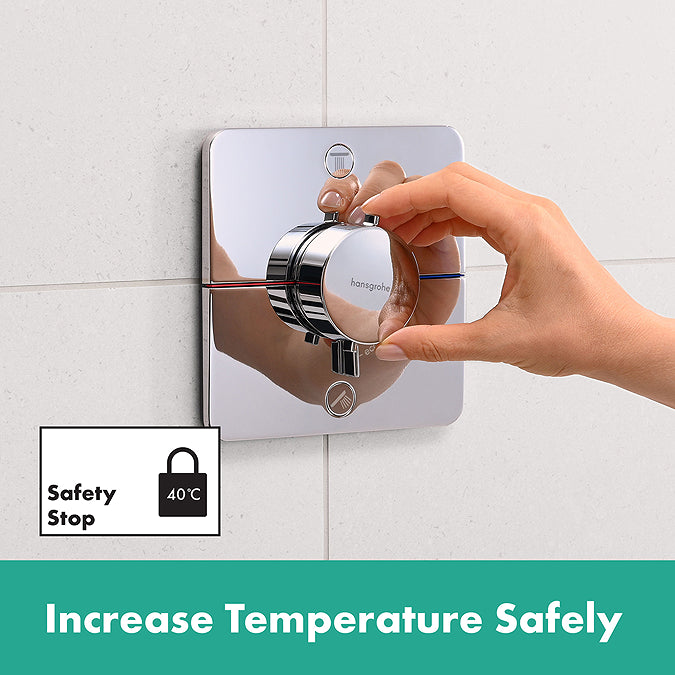 Hansgrohe ShowerSelect Comfort Q Thermostat for Concealed Installation for 2 Outlets Chrome