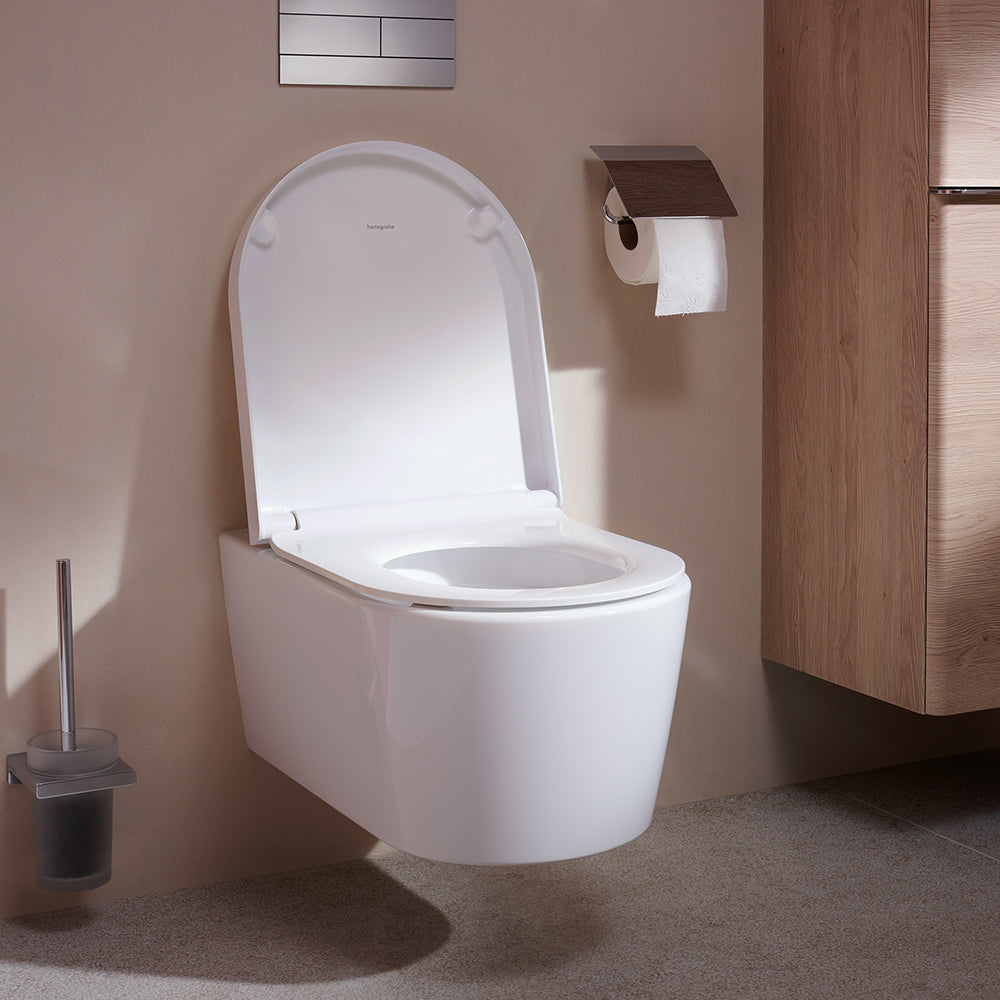 Hansgrohe EluPura S Wall Mounted AquaFall Flush Toilet & Soft Close Seat
