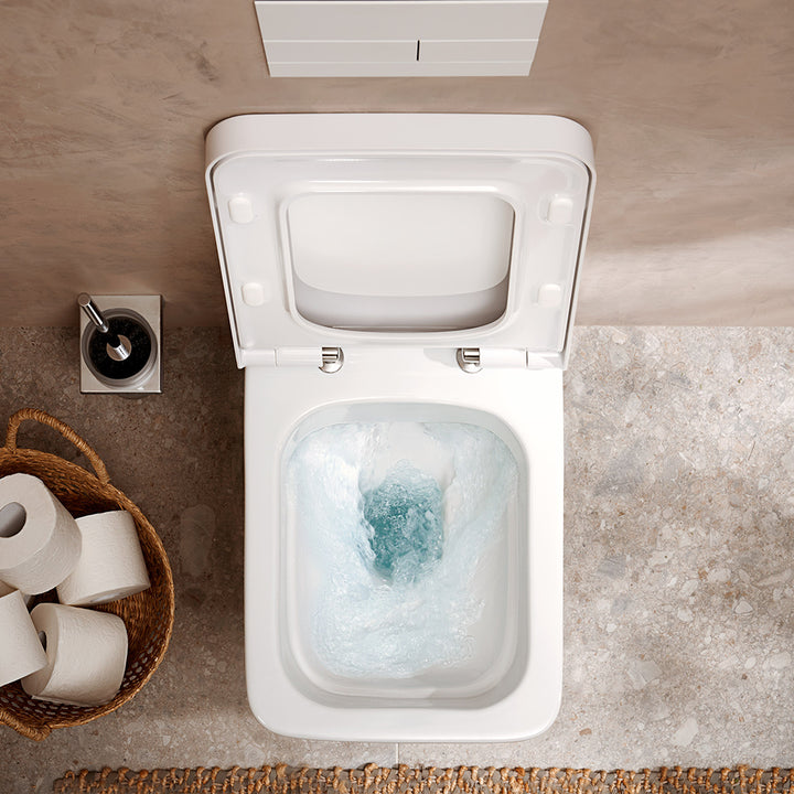 Hansgrohe EluPura Q Wall Mounted AquaFall Flush Toilet & Soft Close Seat