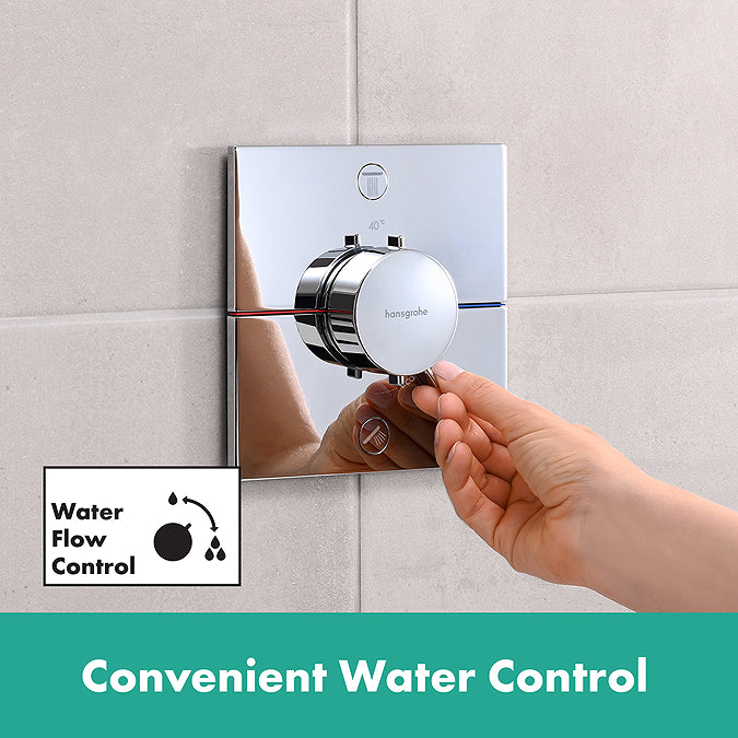Hansgrohe ShowerSelect Comfort E Thermostat for Concealed Installation for 2 Outlets Chrome