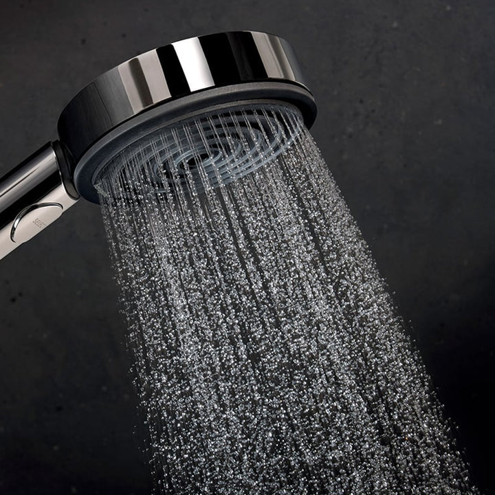 hansgrohe Pulsify Select S EcoSmart with Ecostat Fine Thermostatic Shower System with 90cm Shower Slider Rail Kit in Chrome