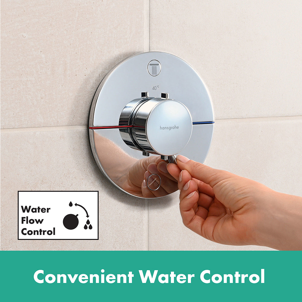 Hansgrohe ShowerSelect Comfort S Thermostat for Concealed Installation for 2 Outlets Chrome