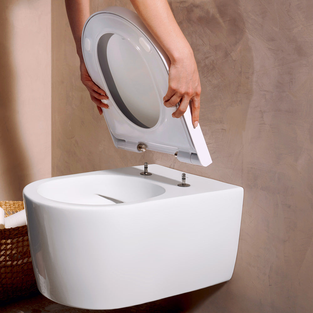Hansgrohe EluPura S Wall Mounted AquaFall Flush Toilet & Soft Close Seat