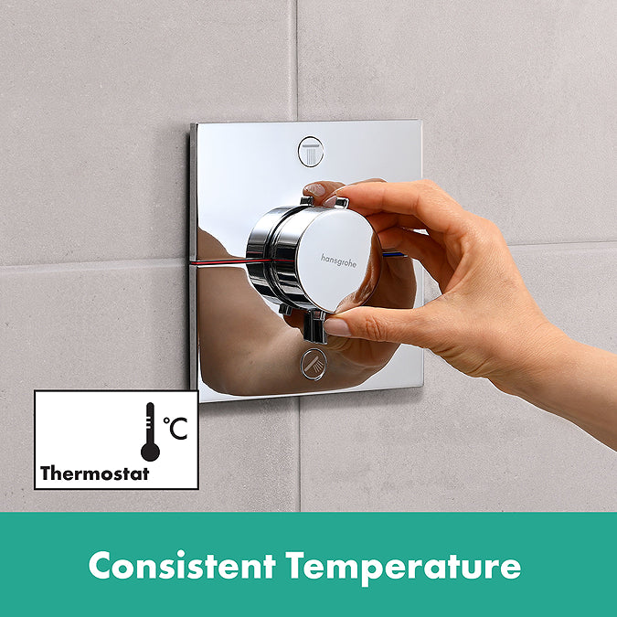 Hansgrohe ShowerSelect Comfort E Thermostat for Concealed Installation for 2 Outlets Chrome
