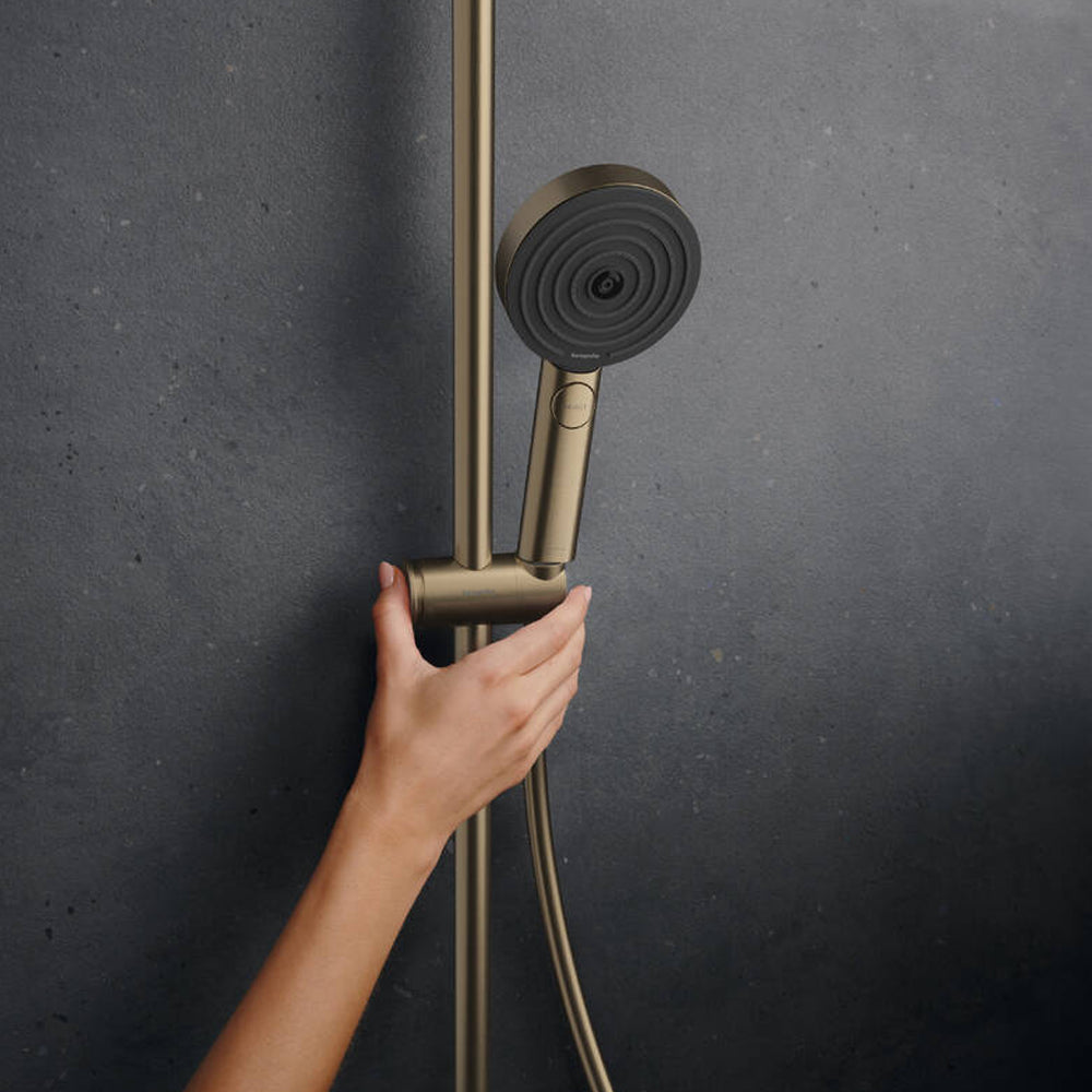 Hansgrohe Pulsify S Puro Showerpipe 260 with Thermostatic Shower Mixer Brushed Bronze